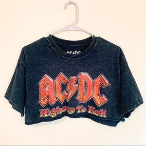 AC/DC highway to hell black crop top
